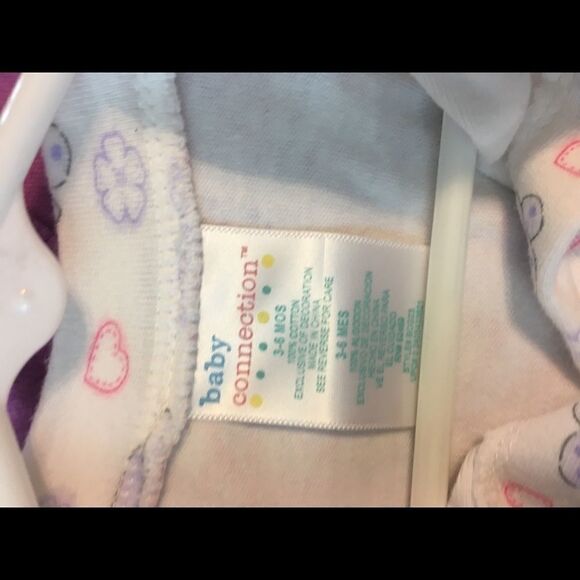 Baby Connection Infant Girls Sleepers with Feet 3-6 mo EUC - Picture 4 of 4